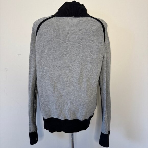 Lululemon Post Savasana Jacket Black Heathered Medium Gray Reversible Coat Sz 6 - Picture 6 of 13
